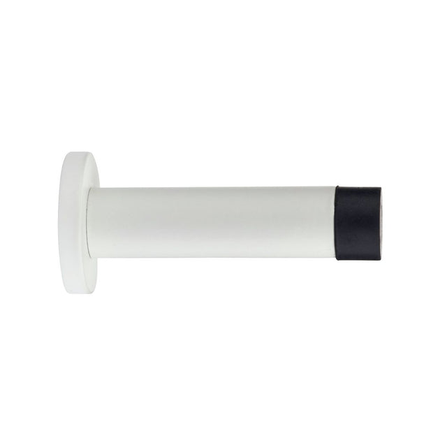 High quality image of the Zoo Hardware - Door Stop - Cylinder - 70mm Projection With Rose - Powder Coated Matt White | Sku. zas07-pcw | available to order from Trade Door Handles.