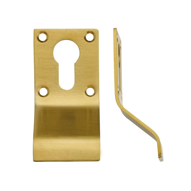 High quality image of the Zoo Hardware - Cylinder Latch Pull - Euro Profile - 88mm x 43mm - Favo Satin Brass | Sku. zas16-fsb | available to order from Trade Door Handles.