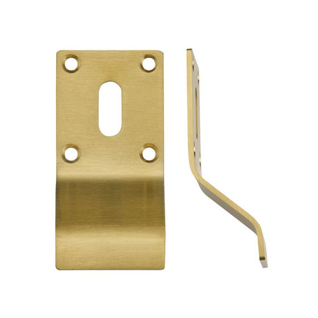 High quality image of the Zoo Hardware - Cylinder Latch Pull - Standard Profile - 88mm x 43mm - PVD Satin Brass | Sku. zas20-pvdsb | available to order from Trade Door Handles.