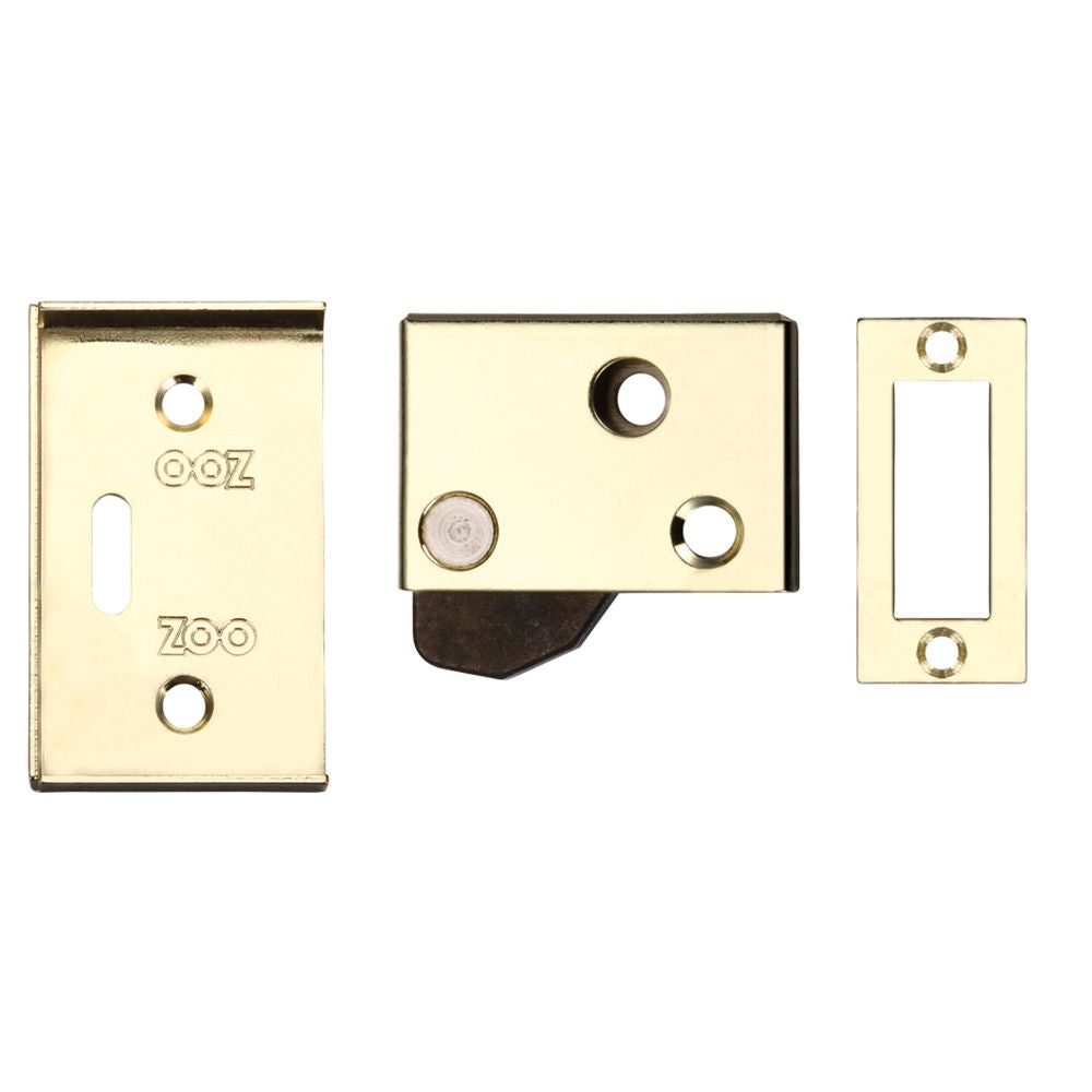High quality image of the Zoo Hardware - Hush Latch 65x40mm - Electro Brass | Sku. zas21eb | available to order from Trade Door Handles.