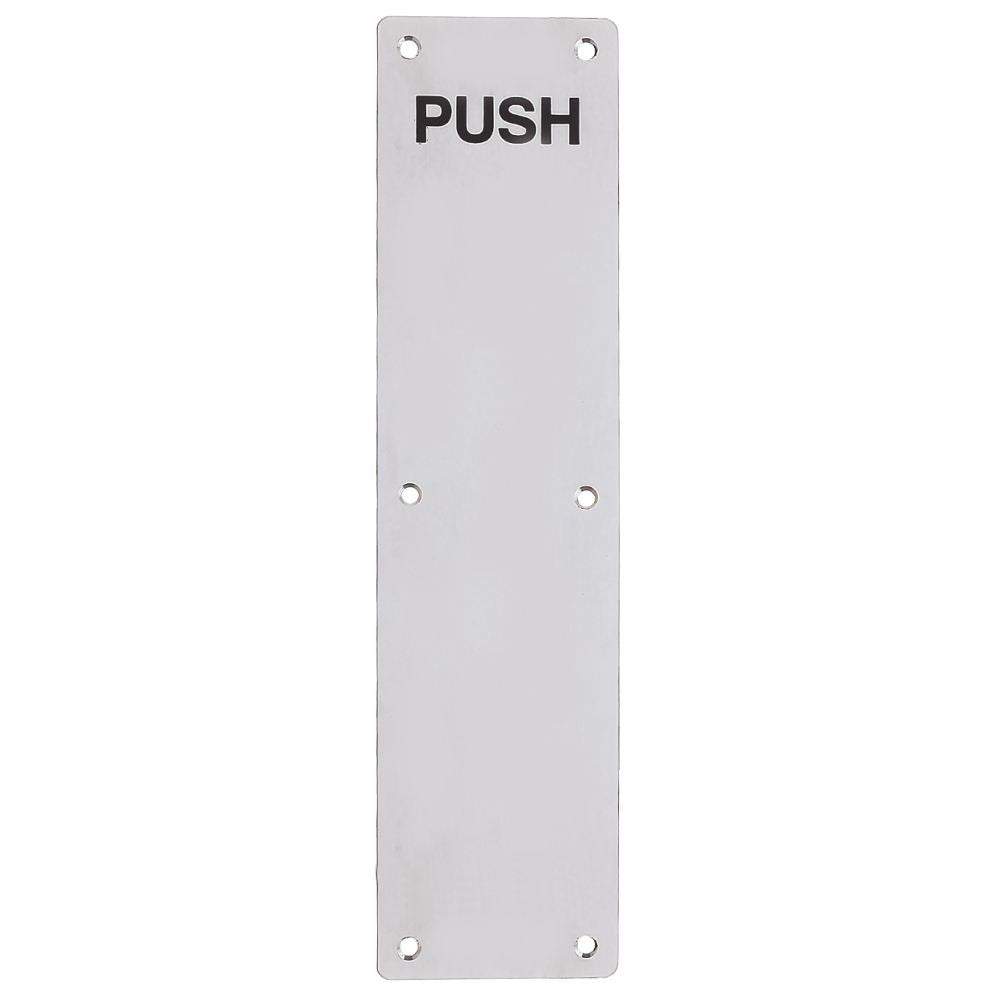 High quality image of the Zoo Hardware - Finger Plate - Push (Radius) 75mm x 300mm - Stain Stainless Steel | Sku. zas30rass | available to order from Trade Door Handles.