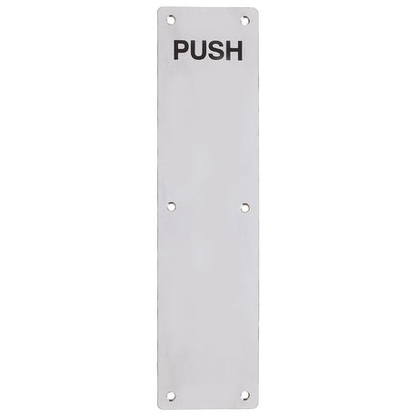 High quality image of the Zoo Hardware - Finger Plate - Push (Radius) 75mm x 300mm - Stain Stainless Steel | Sku. zas30rass | available to order from Trade Door Handles.