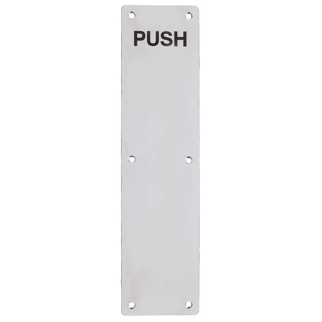 High quality image of the Zoo Hardware - Finger Plate - Push (Radius) 75mm x 300mm - Stain Stainless Steel | Sku. zas30rass | available to order from Trade Door Handles.