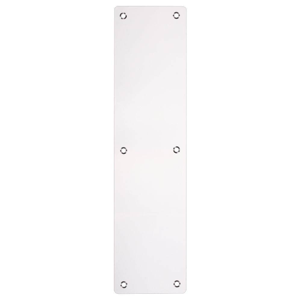 High quality image of the Zoo Hardware - Finger Plate - Blank (Rounded Corner) 75mm x 300mm - Polished Stainless Steel | Sku. zas32raps | available to order from Trade Door Handles.