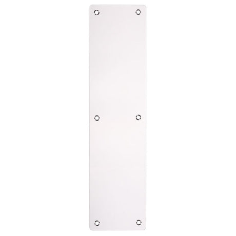 High quality image of the Zoo Hardware - Finger Plate - Blank (Rounded Corner) 75mm x 300mm - Polished Stainless Steel | Sku. zas32raps | available to order from Trade Door Handles.