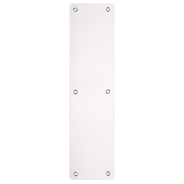 High quality image of the Zoo Hardware - Finger Plate - Blank (Rounded Corner) 75mm x 300mm - Polished Stainless Steel | Sku. zas32raps | available to order from Trade Door Handles.