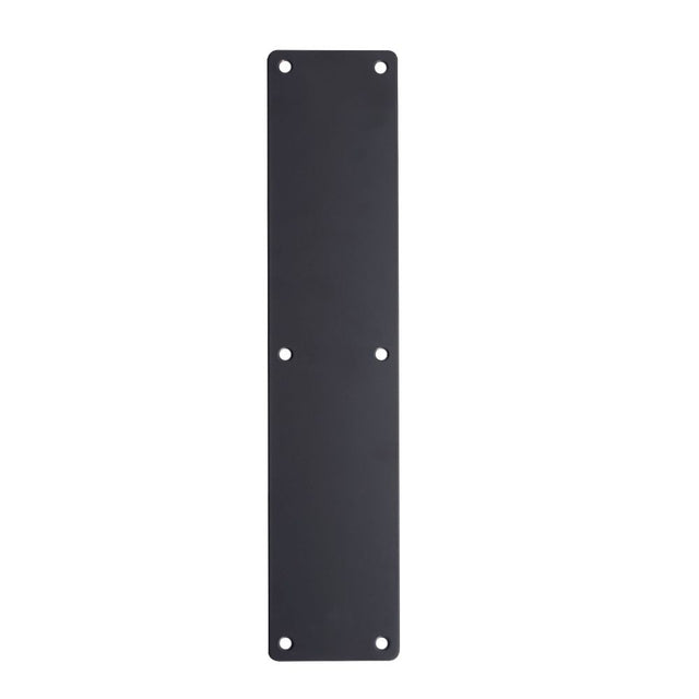 High quality image of the Zoo Hardware - Finger Plate - Blank (Rounded Corner) 75mm x 350mm - Powder Coated Matt Black | Sku. zas32rb-pcb | available to order from Trade Door Handles.