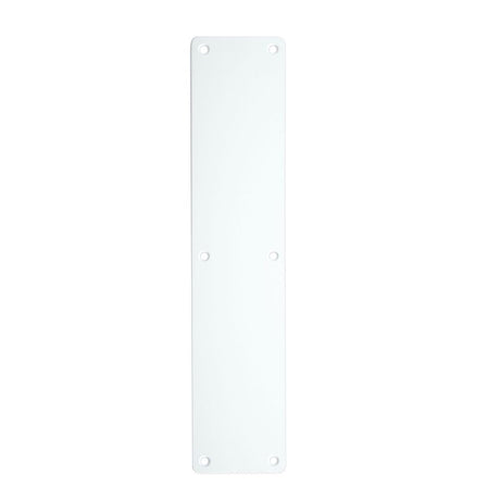 High quality image of the Zoo Hardware - Finger Plate - Blank (Rounded Corner) 75mm x 350mm - Powder Coated Matt White | Sku. zas32rb-pcw | available to order from Trade Door Handles.