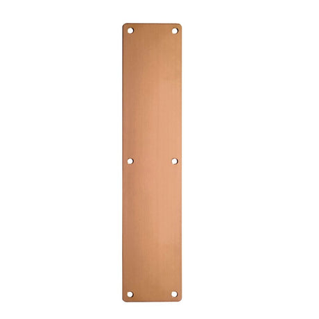 High quality image of the Zoo Hardware - Finger Plate - Blank (Rounded Corner) 75mm x 350mm - Rosso - PVD Satin Bronze | Sku. zas32rb-pvdbz | available to order from Trade Door Handles.