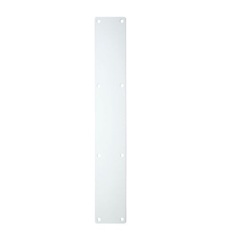 High quality image of the Zoo Hardware - Finger Plate - Blank (Rounded Corner) 75mm x 475mm - Powder Coated Matt White | Sku. zas32rc-pcw | available to order from Trade Door Handles.