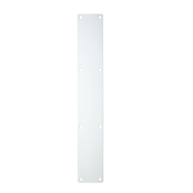 High quality image of the Zoo Hardware - Finger Plate - Blank (Rounded Corner) 75mm x 475mm - Powder Coated Matt White | Sku. zas32rc-pcw | available to order from Trade Door Handles.