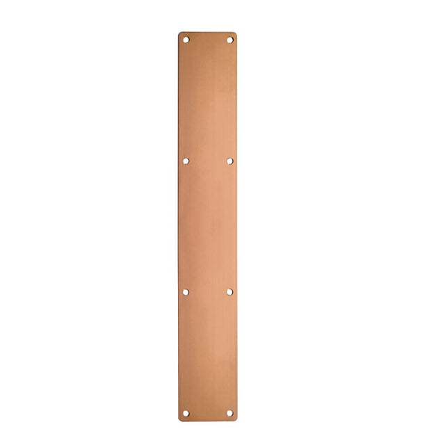 High quality image of the Zoo Hardware - Finger Plate - Blank (Rounded Corner) 75mm x 475mm - Rosso - PVD Satin Bronze | Sku. zas32rc-pvdbz | available to order from Trade Door Handles.