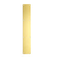 High quality image of the Zoo Hardware - Finger Plate - Blank (Rounded Corner) 75mm x 475mm - Rosso - Satin Brass | Sku. zas32rc-pvdsb | available to order from Trade Door Handles.