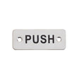 High quality image of the Zoo Hardware - Rectangular Push Sign - 75 x 30mm - Stain Stainless Steel | Sku. zas33ss | available to order from Trade Door Handles.