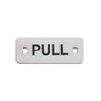 High quality image of the Zoo Hardware - Rectangular Pull Sign - 75 x 30mm - Stain Stainless Steel | Sku. zas34ss | available to order from Trade Door Handles.
