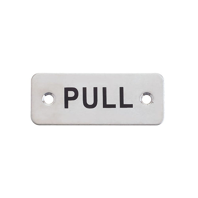 High quality image of the Zoo Hardware - Rectangular Pull Sign - 75 x 30mm - Stain Stainless Steel | Sku. zas34ss | available to order from Trade Door Handles.