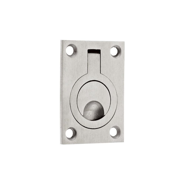High quality image of the Zoo Hardware - Flush Ring Pull - 62 x 44mm - Stain Stainless Steel | Sku. zas42ss | available to order from Trade Door Handles.
