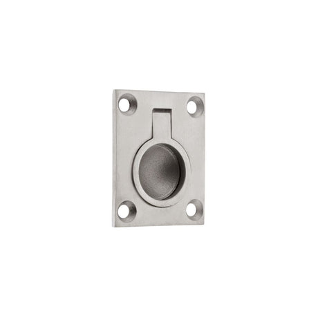 High quality image of the Zoo Hardware - Flush Ring Pull - 48 x 38mm - Stain Stainless Steel | Sku. zas43ss | available to order from Trade Door Handles.