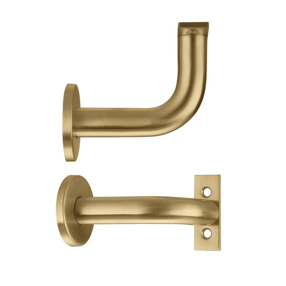 High quality image of the Zoo Hardware - Handrail Bracket - Favo Satin Brass | Sku. zas45-fsb | available to order from Trade Door Handles.