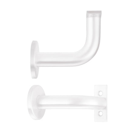 High quality image of the Zoo Hardware - Handrail Bracket - Powder Coated Matt White | Sku. zas45-pcw | available to order from Trade Door Handles.