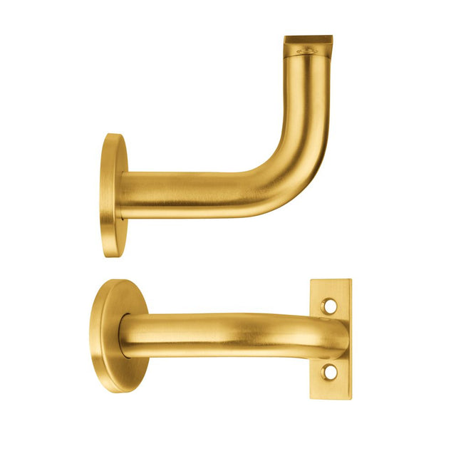 High quality image of the Zoo Hardware - Handrail Bracket - PVD Satin Brass | Sku. zas45-pvdsb | available to order from Trade Door Handles.