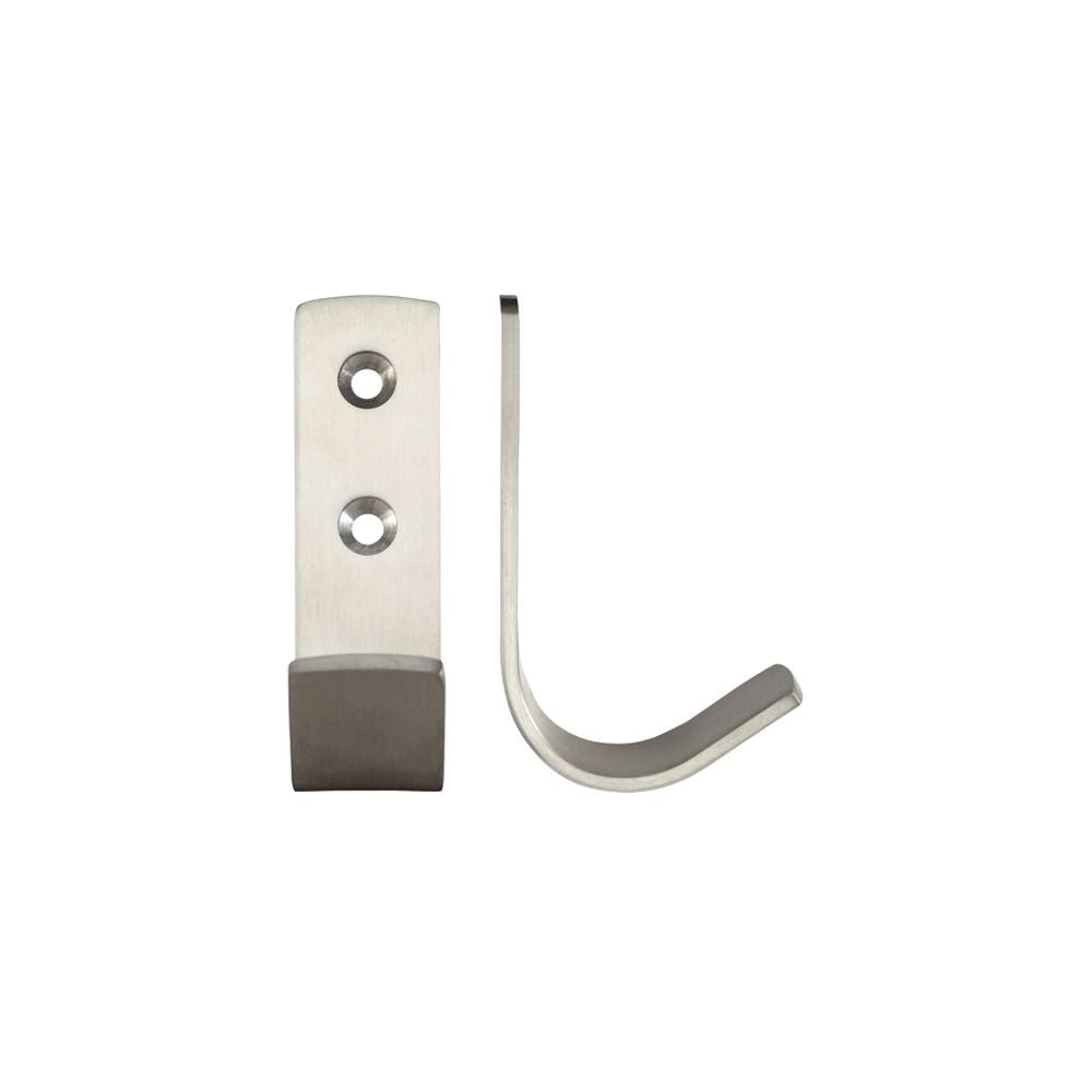 High quality image of the Zoo Hardware - Single Coat Hook - Stain Stainless Steel | Sku. zas72ss | available to order from Trade Door Handles.