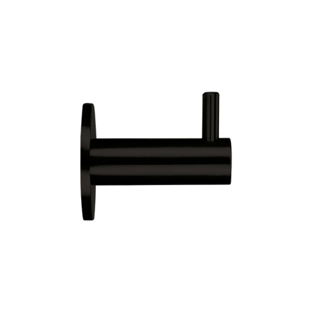 High quality image of the Zoo Hardware - Wall Mounted Hook With Rose - Black | Sku. zas75-pcb | available to order from Trade Door Handles.