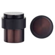 High quality image of the Zoo Hardware - Door Stop Floor Mounted - Round Collar - Flat Top - PVD Etna Bronze | Sku. zas85-etb | available to order from Trade Door Handles.
