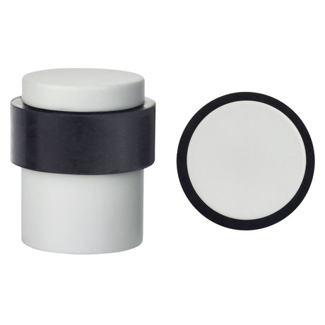 High quality image of the Zoo Hardware - Door Stop Floor Mounted - Round Collar - Flat Top - Powder Coated Matt White | Sku. zas85-pcw | available to order from Trade Door Handles.