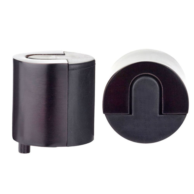 High quality image of the Zoo Hardware - Door Stop Floor Mounted - Round - PVD Etna Bronze | Sku. zas86-etb | available to order from Trade Door Handles.