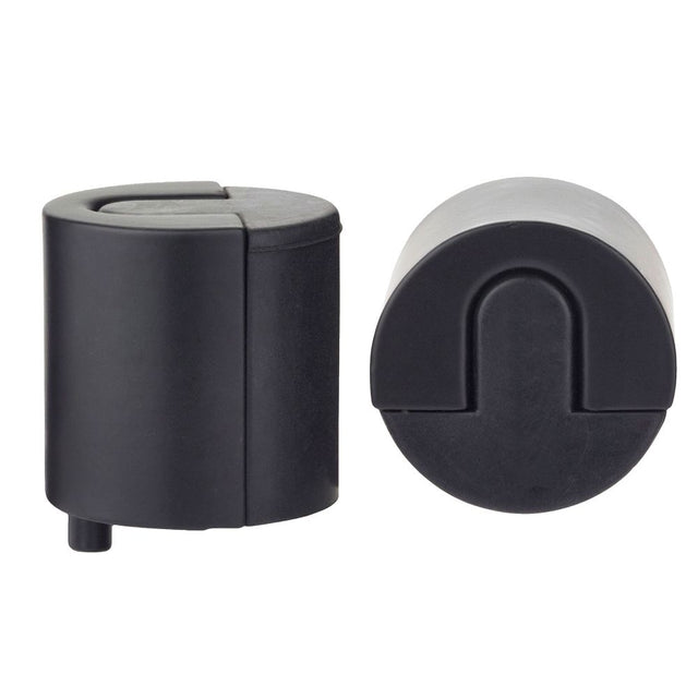High quality image of the Zoo Hardware - Door Stop Floor Mounted - Round - Powder Coated Matt Black | Sku. zas86-pcb | available to order from Trade Door Handles.