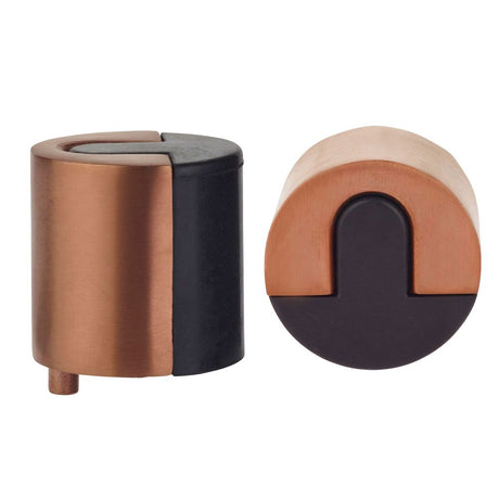 High quality image of the Zoo Hardware - Door Stop Floor Mounted - Round - PVD Satin Bronze | Sku. zas86-pvdbz | available to order from Trade Door Handles.
