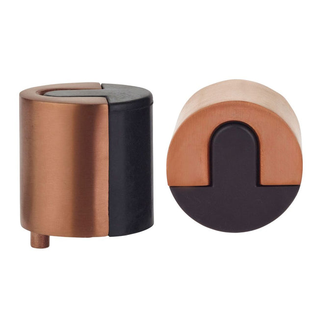 High quality image of the Zoo Hardware - Door Stop Floor Mounted - Round - PVD Satin Bronze | Sku. zas86-pvdbz | available to order from Trade Door Handles.