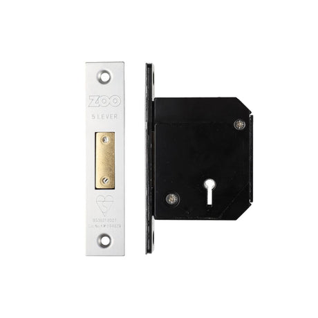 High quality image of the Zoo Hardware - British Standard 5 Lever Deadlock - 67mm c/w Esc - Chubb Retro Fit 3G114 - Stain Stainless Steel | Sku. zbscd67ss | available to order from Trade Door Handles.