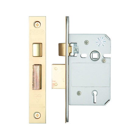 High quality image of the Zoo Hardware - British Standard 5 Lever Sashlock - 64mm - PVD Brass | Sku. zbss64pvd | available to order from Trade Door Handles.