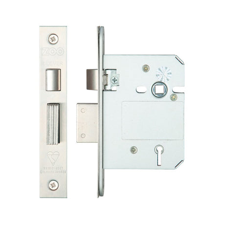 High quality image of the Zoo Hardware - British Standard 5 Lever Sashlock - 76mm - Stain Stainless Steel | Sku. zbss76ss | available to order from Trade Door Handles.