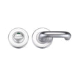 High quality image of the Zoo Hardware - DDA Turn and Release with Indicator complete with escutcheons and 5mm spindle - Satin Aluminium | Sku. zca007isa | available to order from Trade Door Handles.