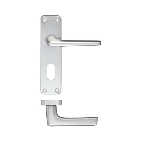 High quality image of the Zoo Hardware - Contract Aluminium Lever on Oval Profile Backplate | Sku. zca21opsa | available to order from Trade Door Handles.