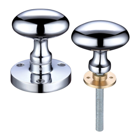 High quality image of the Zoo Hardware - Zoo Oval Rim Knob 60.5mm rose dia - Polished Chrome | Sku. zcb34rcp | available to order from Trade Door Handles.