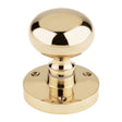 High quality image of the Zoo Hardware - Zoo Mushroom Mortice Knob 61.5mm Rose dia. 52mm dia knob - Polished Brass | Sku. zcb35 | available to order from Trade Door Handles.