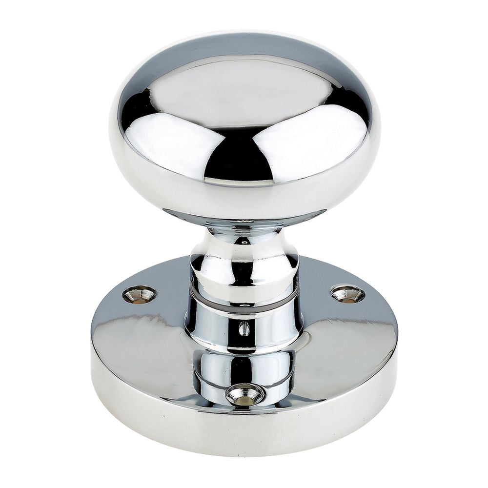 High quality image of the Zoo Hardware - Zoo Mushroom Mortice Knob 61.5mm Rose dia. 52mm dia knob - Polished Chrome | Sku. zcb35cp | available to order from Trade Door Handles.