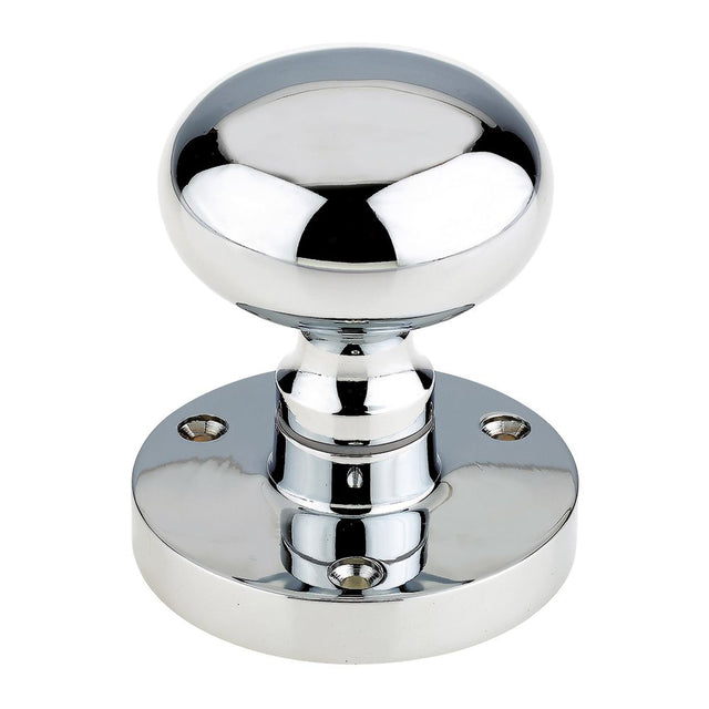 High quality image of the Zoo Hardware - Zoo Mushroom Mortice Knob 61.5mm Rose dia. 52mm dia knob - Polished Chrome | Sku. zcb35cp | available to order from Trade Door Handles.