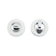High quality image of the Zoo Hardware - Turn and Release complete with escutcheon and 5mm spindle - 52mm Rose - Grade 304 - Polished Stainless Steel | Sku. zcs004ps | available to order from Trade Door Handles.