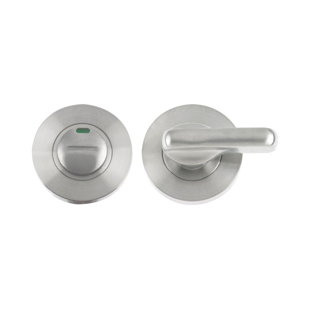 High quality image of the Zoo Hardware - Disabled Turn and Release with Indicator complete with escutcheons and 5mm spindle - Grade 304 - Stain Stainless Steel | Sku. zcs006iss | available to order from Trade Door Handles.