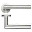 High quality image of the Zoo Hardware - 19mm Mitred Lever - Push On Rose - Grade 304 - Stain Stainless Steel | Sku. zcs010ss | available to order from Trade Door Handles.