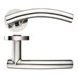 High quality image of the Zoo Hardware - Arched "T-bar" Lever on round Rose - Polished Stainless Steel | Sku. zcs120ps | available to order from Trade Door Handles.