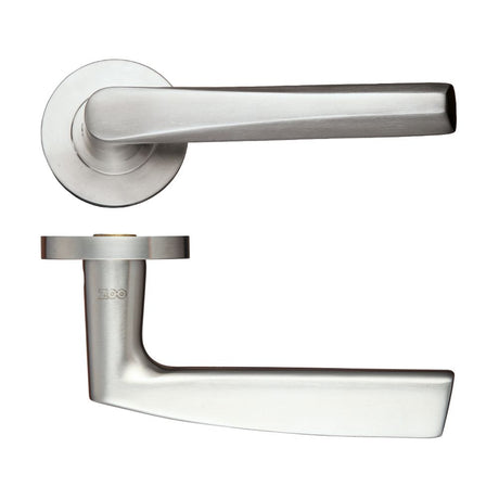 High quality image of the Zoo Hardware - Lever - Push on Rose - Grade 304 - Stain Stainless Steel | Sku. zcs170ss | available to order from Trade Door Handles.