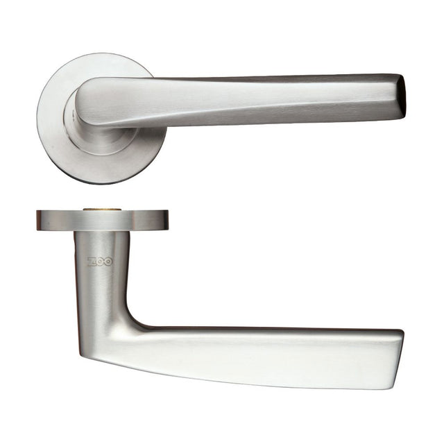 High quality image of the Zoo Hardware - Lever - Push on Rose - Grade 304 - Stain Stainless Steel | Sku. zcs170ss | available to order from Trade Door Handles.