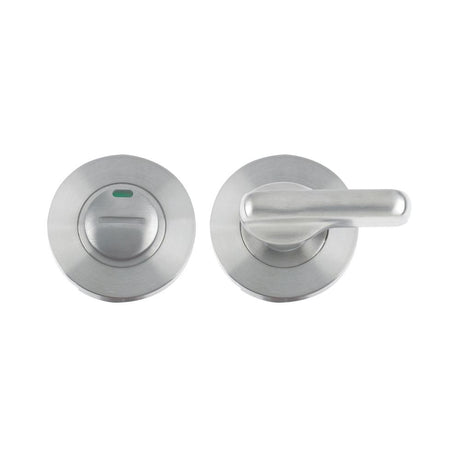 High quality image of the Zoo Hardware - Disabled Turn and Release with Indicator complete with Escutcheons & 5mm Spindle - Grade 201 - Stain Stainless Steel | Sku. zcs2006iss | available to order from Trade Door Handles.
