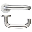 High quality image of the Zoo Hardware - 19mm Return to Door Lever - Push On Rose - 52mm Rose - Grade 201 - Stain Stainless Steel | Sku. zcs2030ss | available to order from Trade Door Handles.
